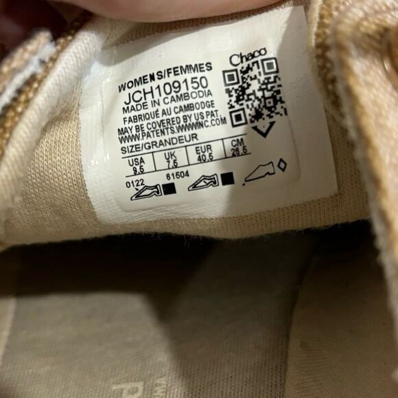 Chaco Women's Chillos Slip On Canvas Sneaker Doe Size 9.5 - Picture 8 of 10